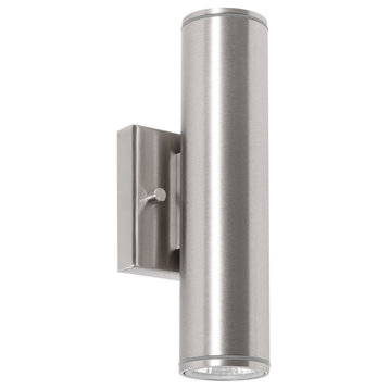 AFX BVYW0410LAJUD Beverly 10" Tall 2 Light LED Outdoor Wall - Satin Nickel