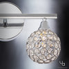 Luxury Crystal Globe Chrome Bathroom Vanity Light, UQL2630, Rome Collection