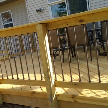 Multi Level Wood Deck in Plainfield, IL