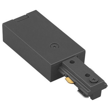 WAC Lighting J Track Live End Connector in Black