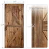 36 Inch DIY Sliding Interior Barn Door, Modern Rustic Custom Farmhouse - Brown