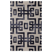 Geometric Wool Area Rug from Mexico (2.5x4.5), 'Autumn Geometry