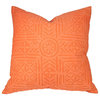 Applique Pillow Cover, Mango Orange