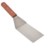 Ballington - 12" Stainless Steel Spatula Turner Riveted Wood Handle Restaurant BBQ Grilling - The full sized large grilling spatula features wooden handle with rivet design. It's stainless steel construction makes it perfect for a professional chef, restaurant use, or any kitchen cook. The large flexible heavy-duty surface measures 12" overall with squared edge to get in those corners. It's great for pancakes, eggs, hamburgers, potatoes, carne asada or anything on the grill.