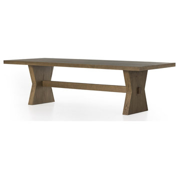 Tia Dining Table 108", Drifted Oak Solid