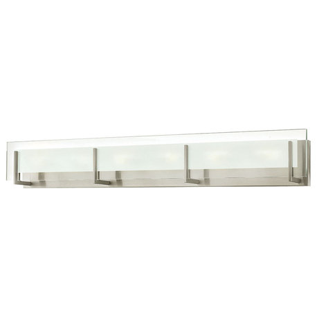 Hinkley Latitude Extra Large Six Light Vanity, Brushed Nickel