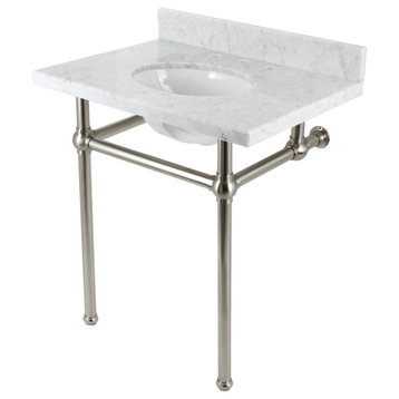 KVBH3022M88 30" Console Sink with Brass Legs (8-Inch, 3 Hole)