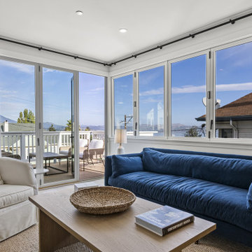 Unique Corner Bifold Door & Window Expand Stunning Sausalito Home