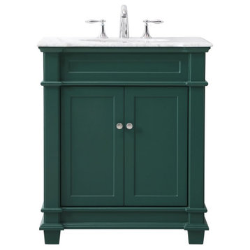 Elegant VF50030GN 30" Single Bathroom Vanity Set, Green