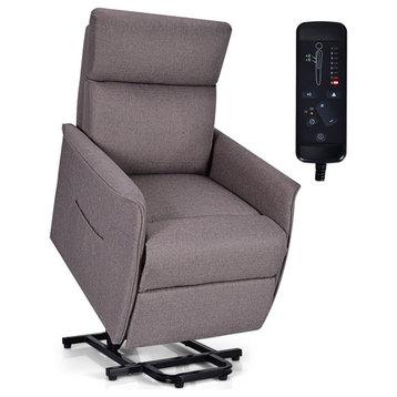 Costway Electric Power Lift Massage Chair Recliner Sofa Fabric w/Remote Home
