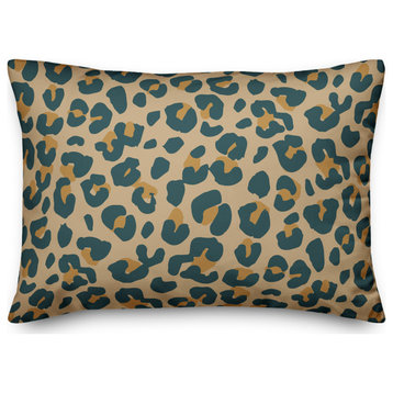 Beige Leopard 20x14 Spun Poly Pillow