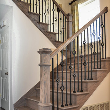 HARDWOOD FLOORING - TRADITIONAL RED OAK WITH CLASSIC GREY STAIN, SWEDISH FINISH