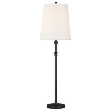 Capri One Light Table Lamp in Aged Iron