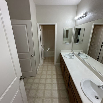 Patterned 12x12 Tile Bathroom Remodel — Rocklin, CA