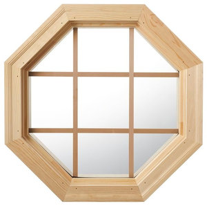 Cabin Light 4 Season Wood Window With Grille, Clear Insulated Glass