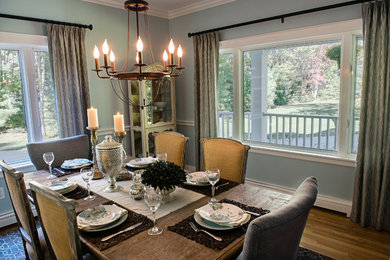 This is an example of a dining room in Portland Maine.