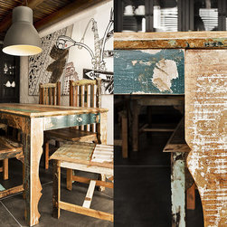 Reclaimed Wood Furniture from Crete - ダイニングテーブル