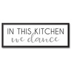 DDCG - In This Kitchen We Dance 12x36 Black Framed Canvas - With a touch of rustic, a dash of industrial, and a pinch of modern elegance, this wall art helps you create a warm and welcoming space in your home. Digitally printed on demand with custom-developed inks, this  design displays vibrant colors proven not to fade over extended periods of time. The result is a beautiful piece of artwork worthy of showcasing in your home.