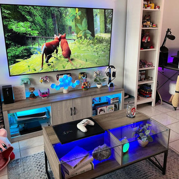 TV Stand, Entertainment Center & Cabinet Decor Ideas with LED (@Mermaid_Skillz)
