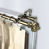 Ellen 13/16" Diameter Double Curtain Rod, Antique Brass, 28-48"