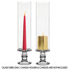 Glass Chimney Shade Hurricane Candle Holder Tube, 4"x14", Set of 12