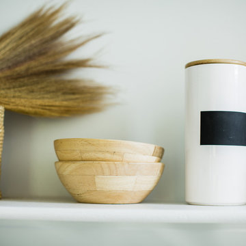 Modern Kitchen Pantry Styling with Canisters