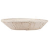 Painted Round Rustic Farmhouse Wooden Dough Bowl, Pure White, Round