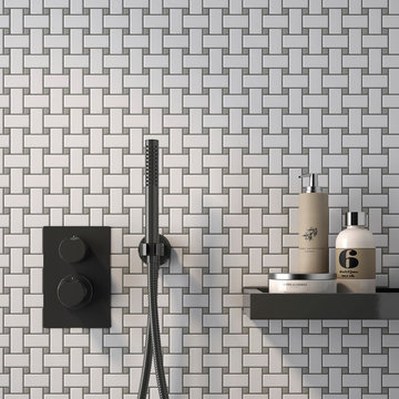 Specialty Porcelain Mosaics: Classic Black and White