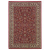 Aiden Traditional Vintage Inspired Red/Ivory Rug, 2' x 3'