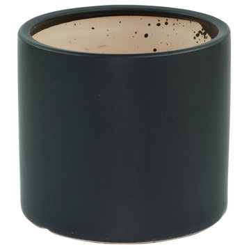 Large Ceramic Pot 10'' Black