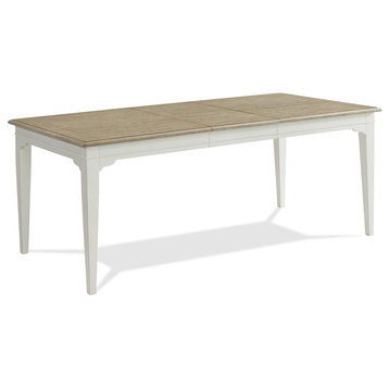 Riverside Furniture Myra Extendable Wood Dining Table in Natural and Paperwhite