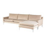 Nude Velour Seat/Brushed Stainless Legs