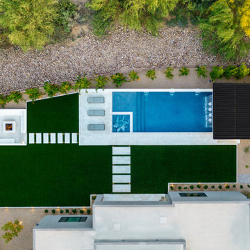 Outdoor Escape in Storyrock Sunken Firepit, Pool with Swim-up Cabana Bar