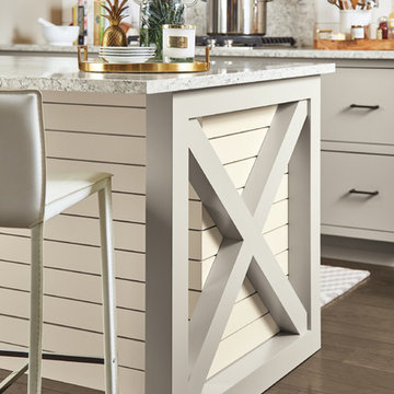 Diamond Cabinets: Shiplap Island with X Detail