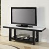 Walker Edison 58" Two-Tone Modern TV Stand in Black and White
