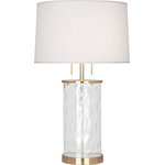 Robert Abbey - Robert Abbey Z1440 Gloria - Two Light Table Lamp - Silver 1.31 x 7.5  Shade Included: YesGloria Two Light Table Lamp Deep Patina Bronze/Wavy Oyster Linen Shade *UL Approved: YES *Energy Star Qualified: n/a  *ADA Certified: n/a  *Number of Lights: Lamp: 2-*Wattage:150w E26 A Medium Base bulb(s) *Bulb Included:No *Bulb Type:E26 A Medium Base *Finish Type:Deep Patina Bronze/Wavy