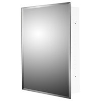 Euroline Medicine Cabinet, 16"x26", Beveled Edge, Flush Mounted