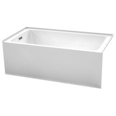 Jacuzzi TR72-3622JR-AW Signature 72" Acrylic Soaking Bathtub For Alcove Installation With Right Drain