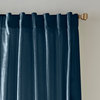 Carnaby Distressed Velvet Window Curtain, Denim, 50"x84"