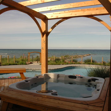 Sunken hot tub