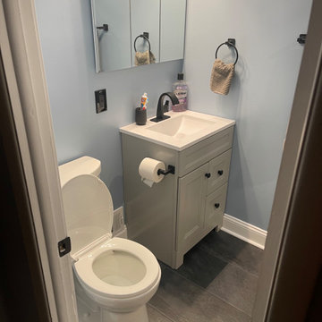 5x8 bathroom enlarged for custom oversized shower
