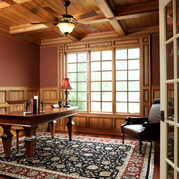 Cherry Paneled Home Office