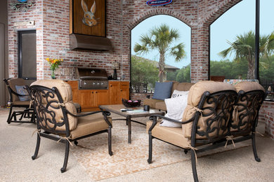 Example of an island style patio design in New Orleans