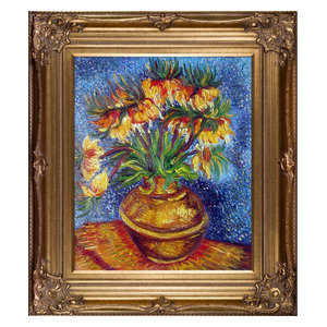 Crown Imperial Fritillaries In A Copper Vase Traditional