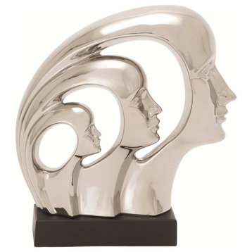 Contemporary Silver Porcelain Ceramic Sculpture 96736