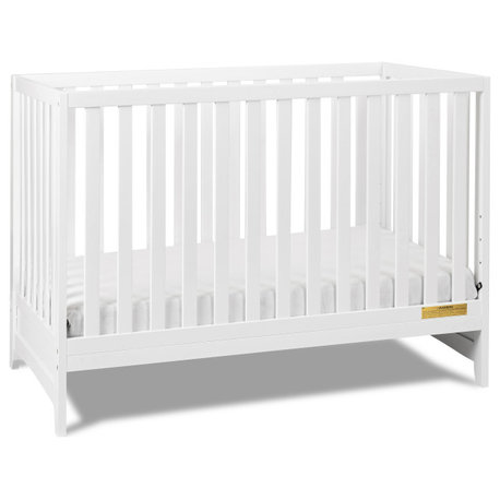 AFG Baby Furniture Mila II 3-in-1 Solid Wood Convertible Crib in White