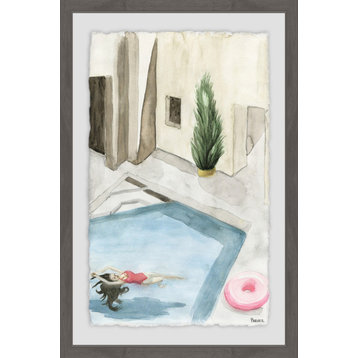 "Swim and Float" Framed Painting Print, 12"x18"