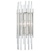 Wallis, 2 Light, Wall Sconce, Polished Nickel Finish, Clear Glass