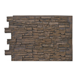 ALPINE FAUX DEEP STACKED STONE- 36"H x 48"W - Wall Panels