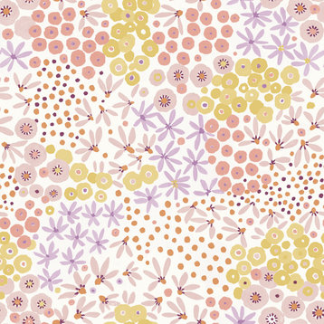 Floral Bunch Multi Warm Peel & Stick Wallpaper Sample